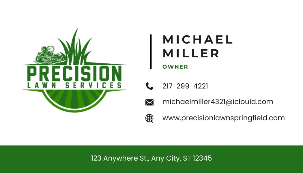 Precision Lawn Care Business Cards