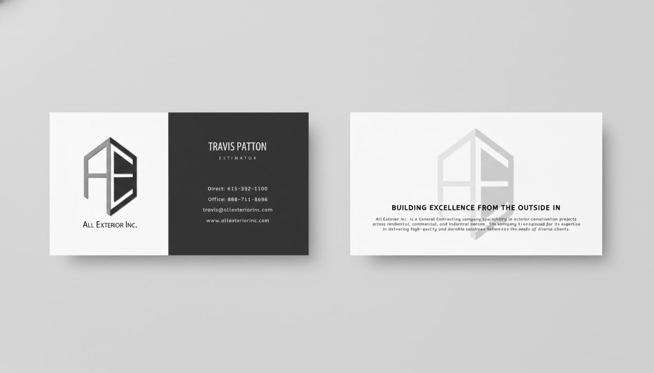 All Exterior Business Cards