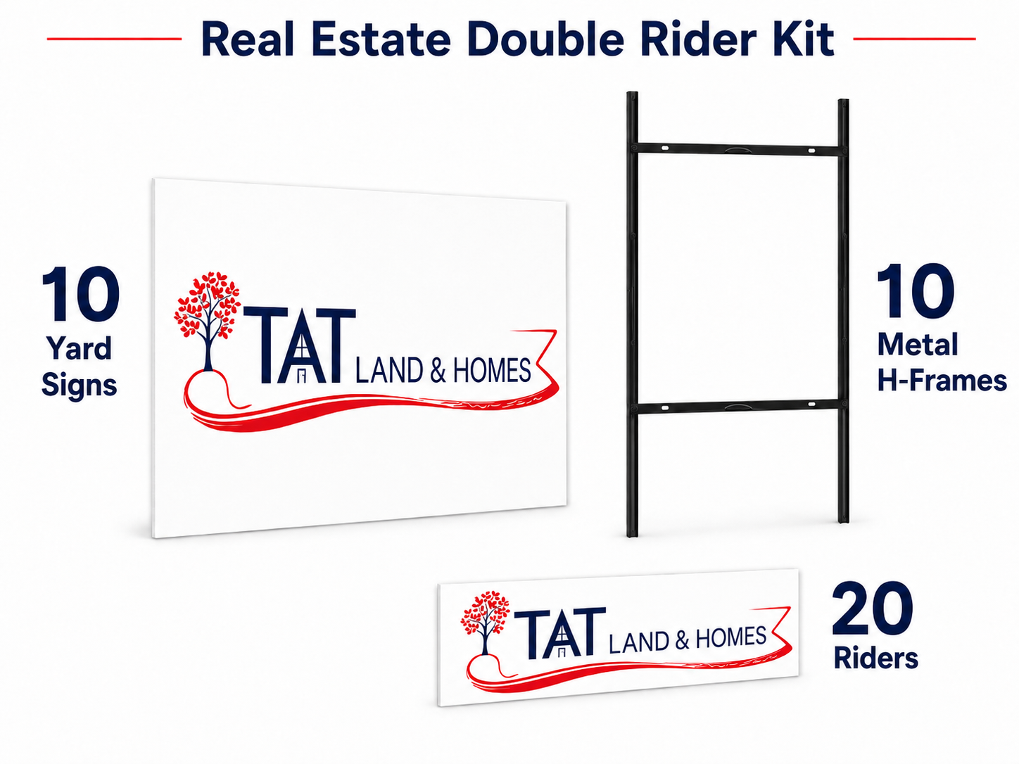 printartandmore real estate double rider sign kit